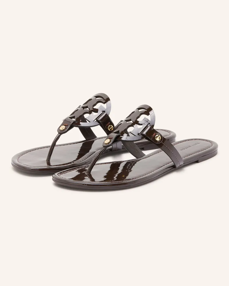 Tory Burch Zehentrenner Miller Mit Nieten braun Dunkelbraun