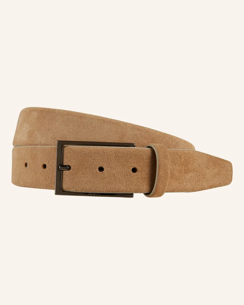 HUGO BOSS Ledergürtel CALINDO Hellbraun