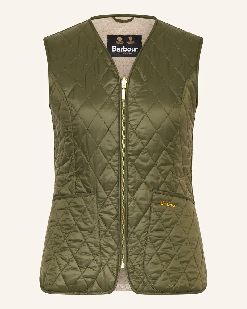 Barbour Weste MARKENFI mit Teddyfell Oliv