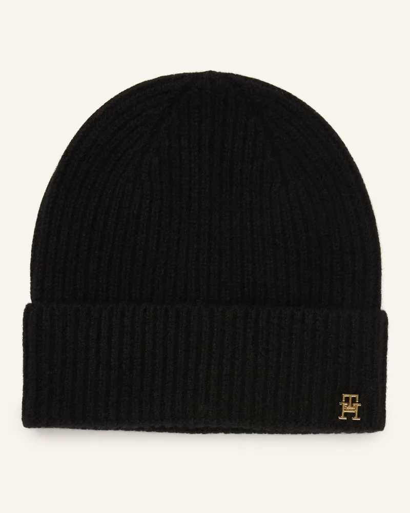 Tommy Hilfiger Cashmere-Mütze schwarz Schwarz