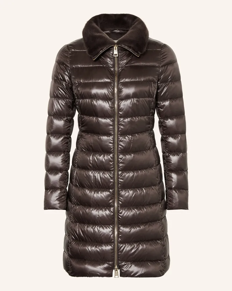 Herno Daunenmantel Elisa Mit Abnehmbarem Kunstpelz braun 8800