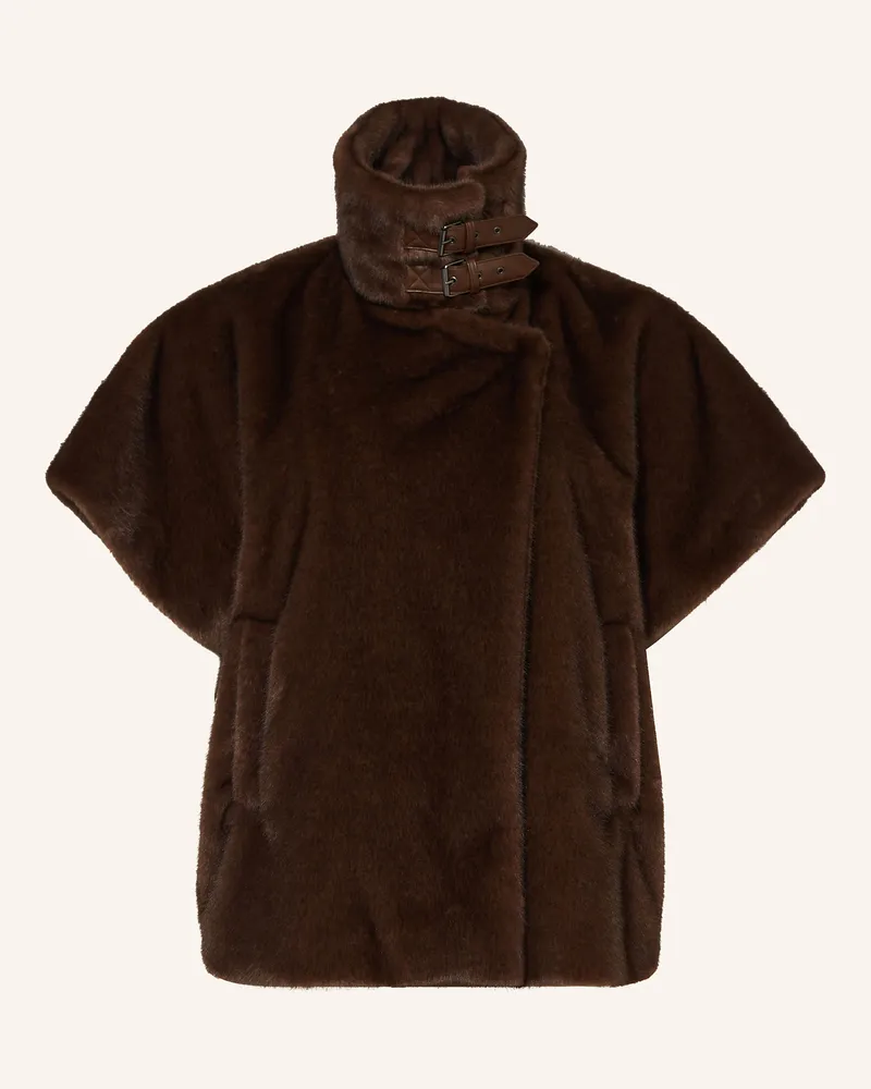 Marina Rinaldi Kunstpelz-Cape Zenit braun Braun