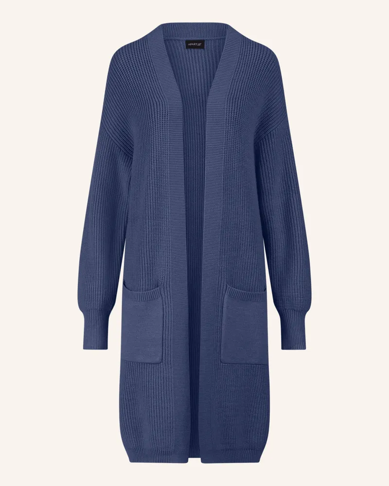 Apart Lange Strickjacke Blau