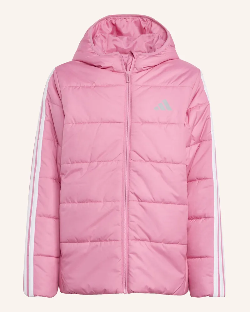 adidas Essentials 3-Streifen Gefütterte Kinderjacke pink Rosa