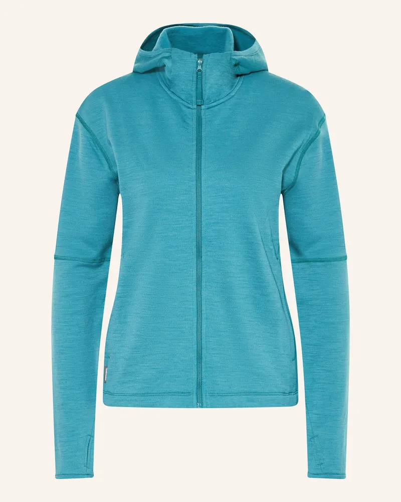 Icebreaker Midlayer-Jacke MER 360 REALFLEECE ELEM LS Z aus Merinowolle Türkis