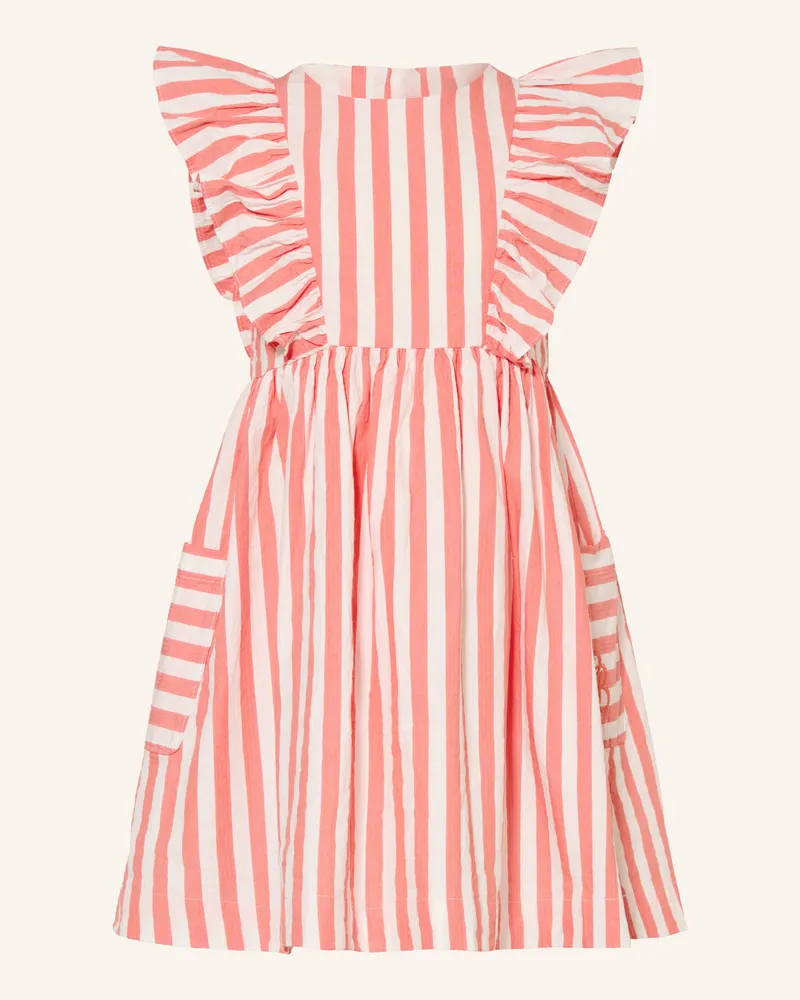 Petit Bateau Kleid Mit Rüschen orange Hellrot