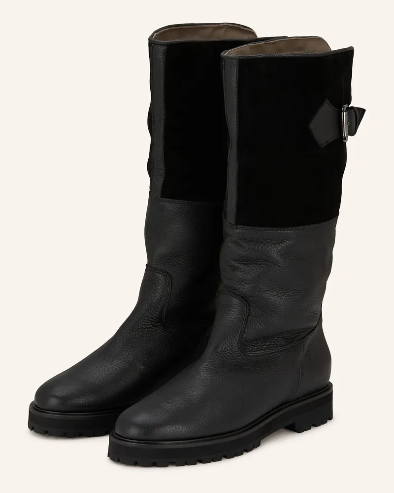 Viamercanti Stiefel schwarz Schwarz