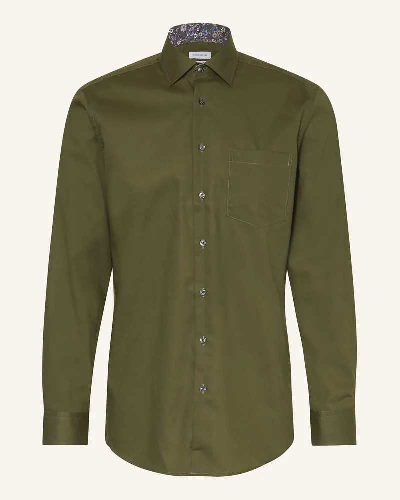 Seidensticker Hemd Regular Fit Khaki