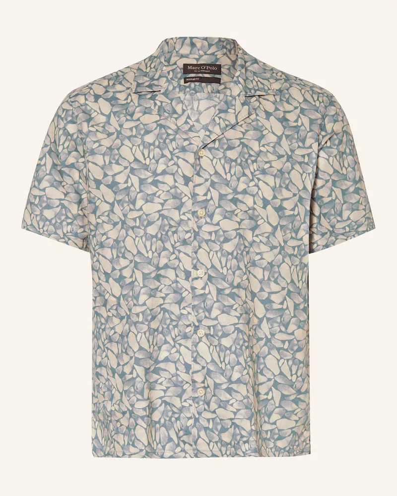 Marc O'Polo Resorthemd Regular Fit mit Leinen Blaugrau
