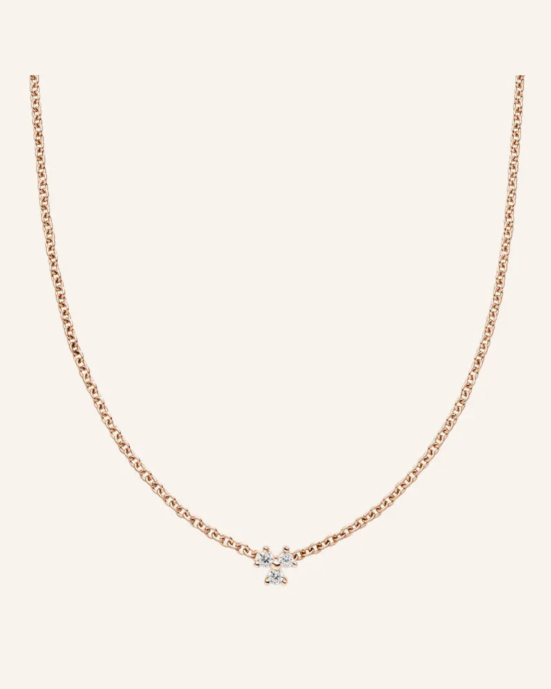 VEYNOU Halskette Fleur Aus 14 Karat Roségold Und 0,08ct. Lab-Grown Diamanten rosegold Roségold