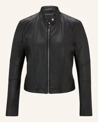 HUGO BOSS Lederjacke C_SALESTE Schwarz