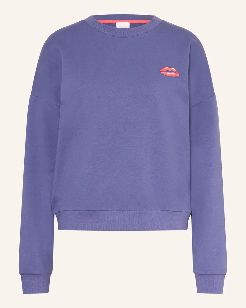 Mey Lounge-Sweatshirt Serie Cozy Nights blau Dunkelblau