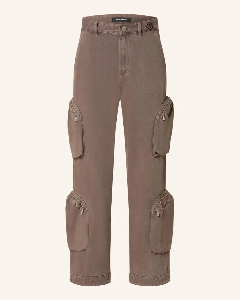 PEGADOR Cargojeans Yarvite Regular Fit braun Dunkelbraun