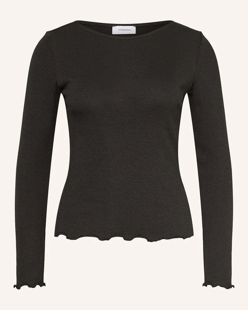 Darling Harbour Longsleeve mit Rüschen Black