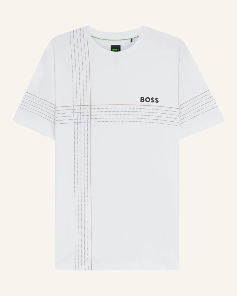 HUGO BOSS T-Shirt TEE CHECK TOC Slim Fit Weiss