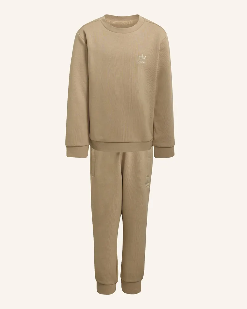 adidas CREW SET LK ANZUG Beige