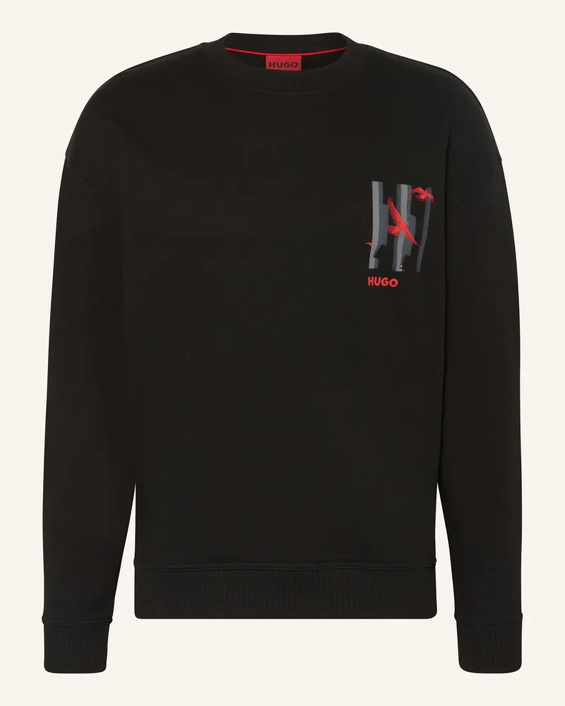 HUGO BOSS Sweatshirt Duckoo schwarz Schwarz