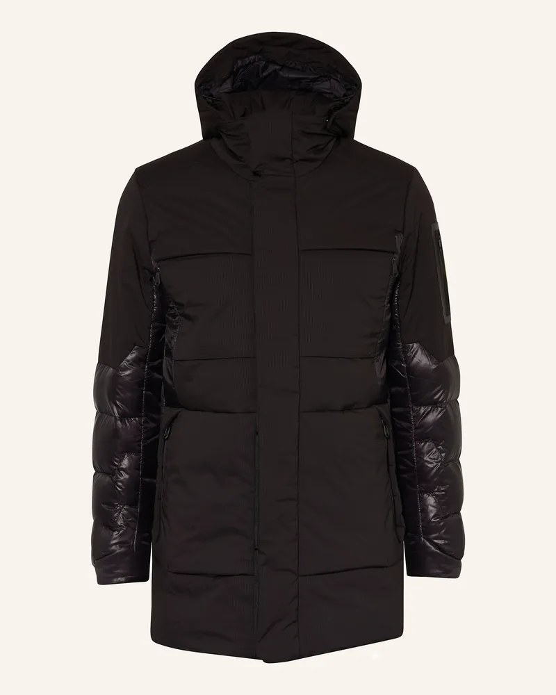 HUGO BOSS Lightweight-Daunenjacke Eams Mit Abnehmbarer Kapuze schwarz Schwarz