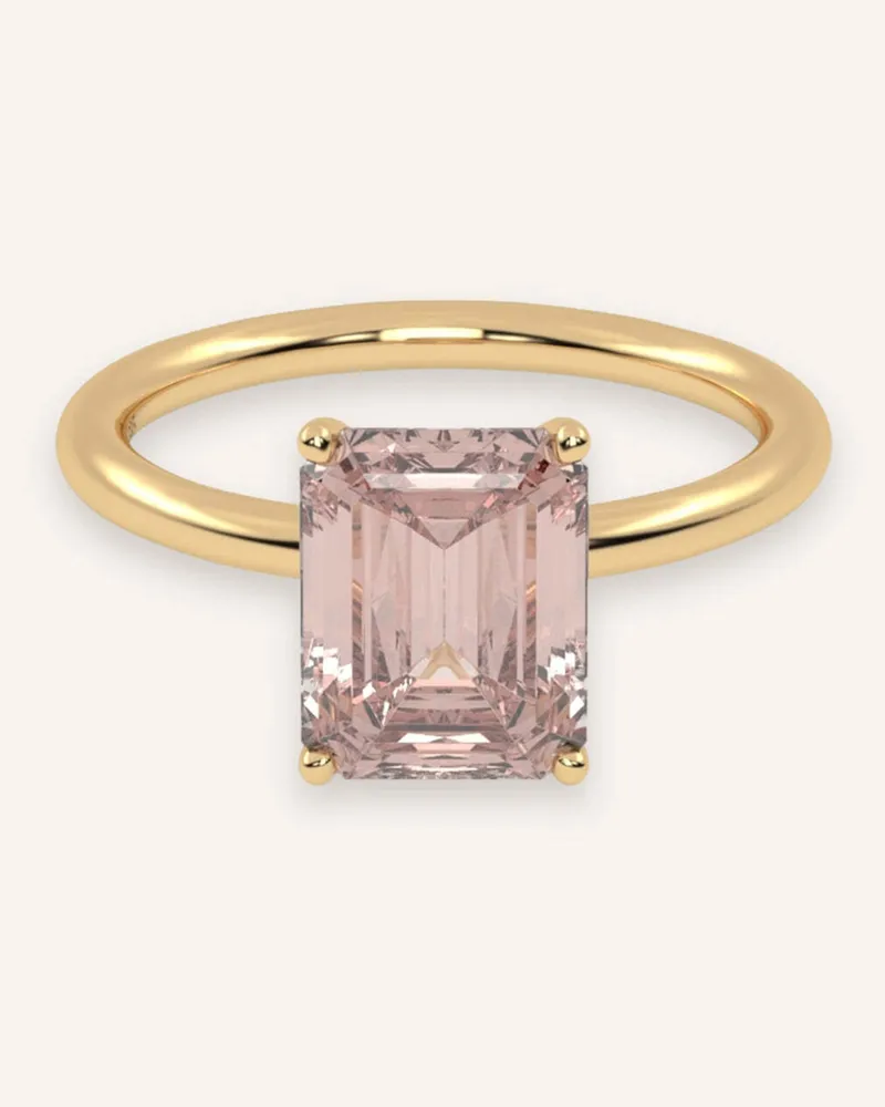 VEYNOU Ring ROSIE aus 14 Karat Gelbgold und 2.00ct. lab-grown Morganit Gold