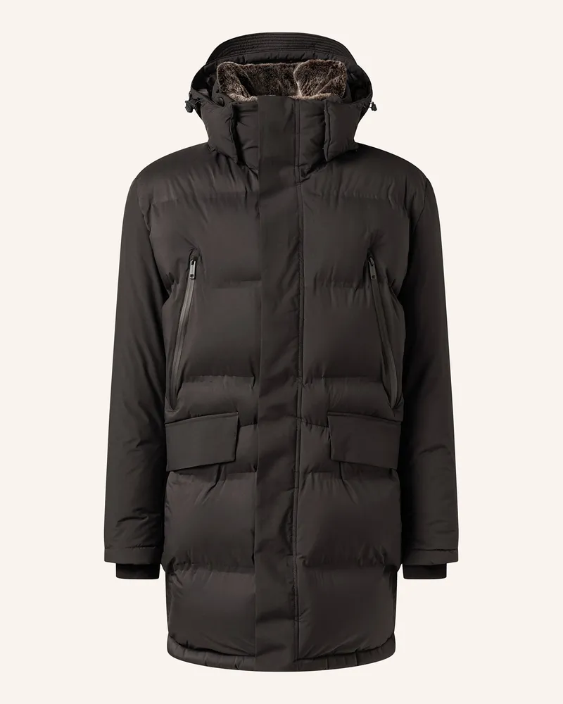 Strellson Steppmantel Ambience Mit Abnehmbarer Kapuze schwarz Schwarz