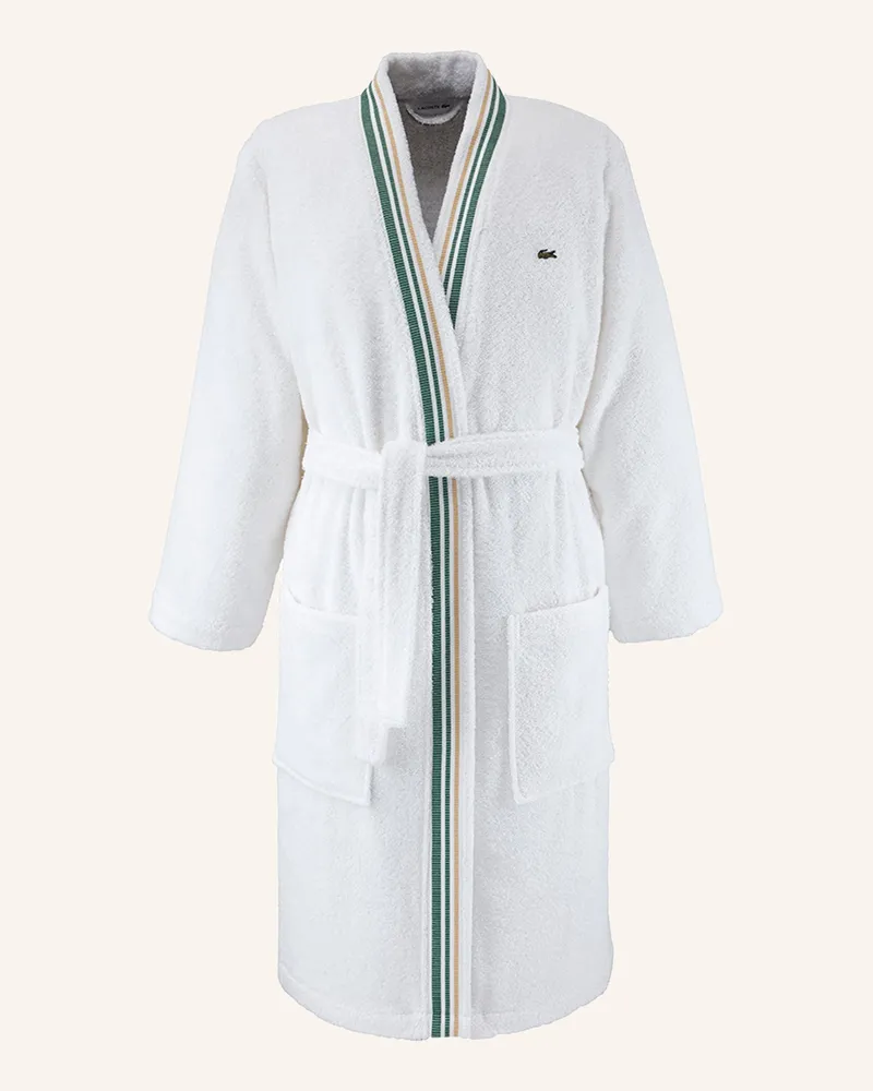 Lacoste Bademantel Lscore weiss Weiss