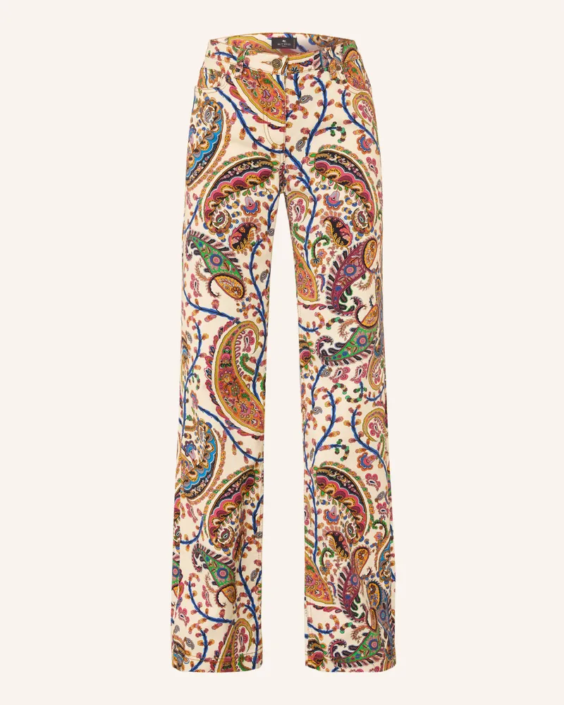 Etro Bootcut Jeans rot Creme