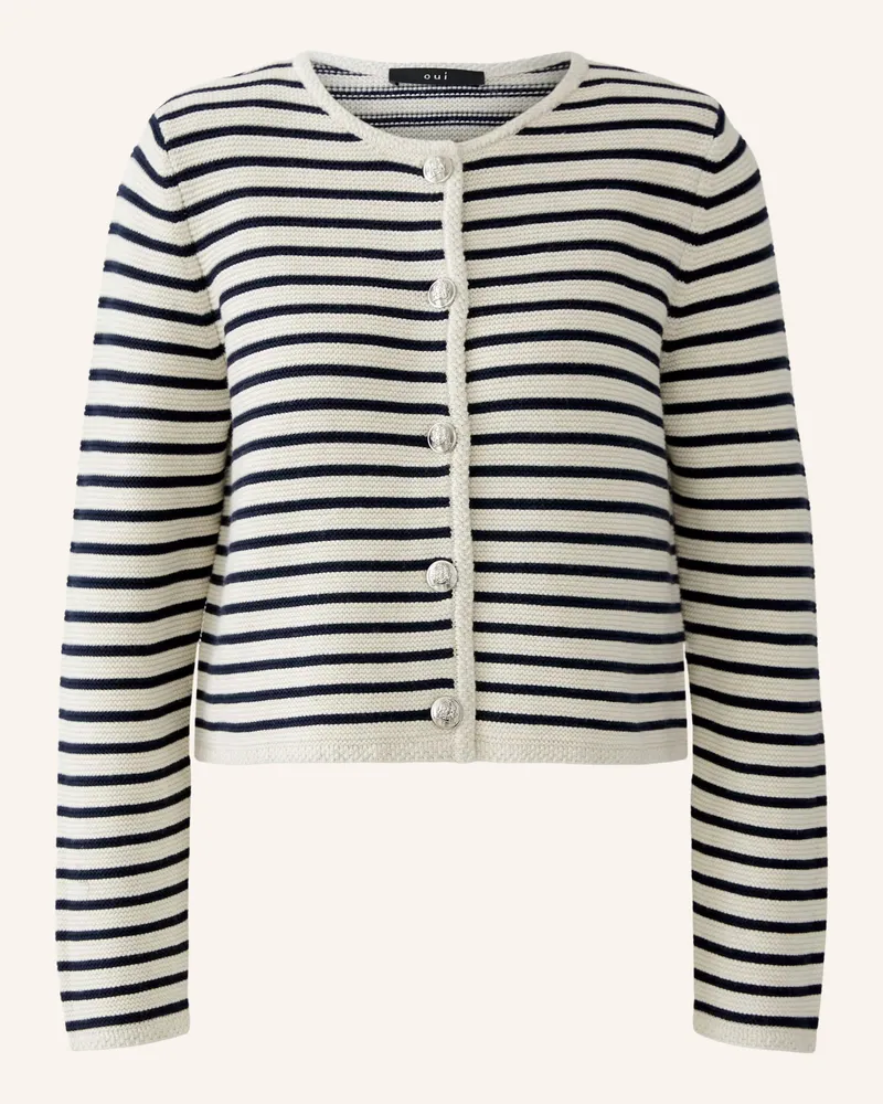 Oui  Strickjacke Marea weiss Weiss