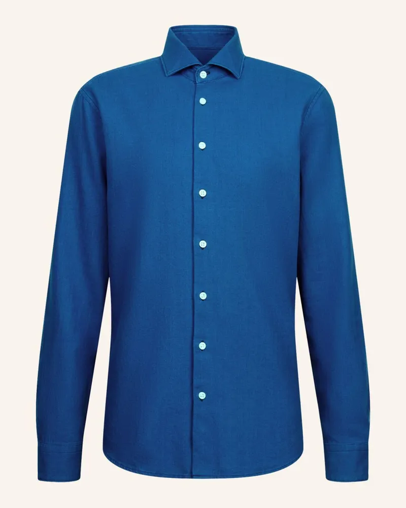Seidensticker Flanellhemd Regular Fit Dunkelblau