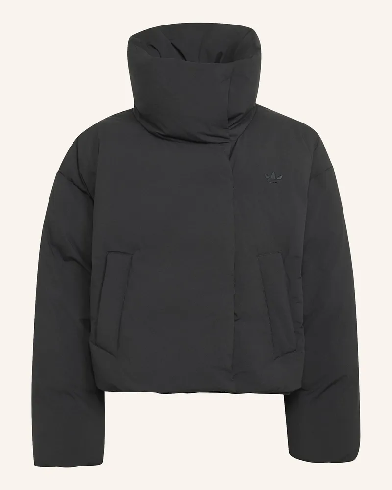 adidas Puffer Jacke, Oversize-Passform schwarz Schwarz