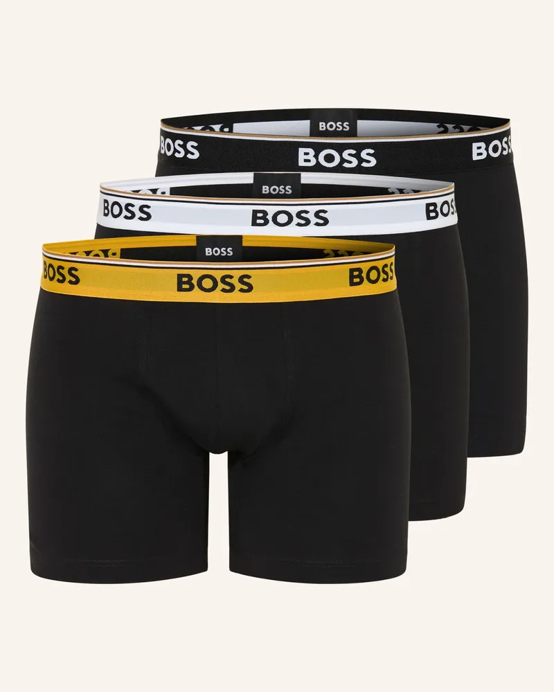 HUGO BOSS 3er-Pack Boxershorts Power schwarz Schwarz