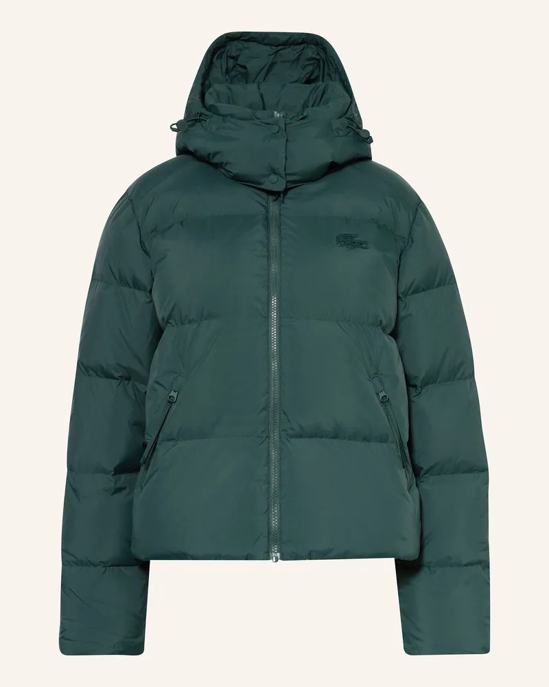 Lacoste Daunenjacke mit abnehmbarer Kapuze Petrol