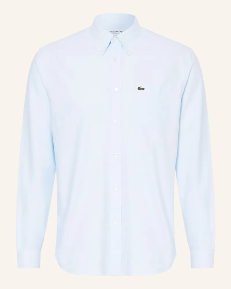 Lacoste Oxfordhemd Regular Fit weiss Hellblau