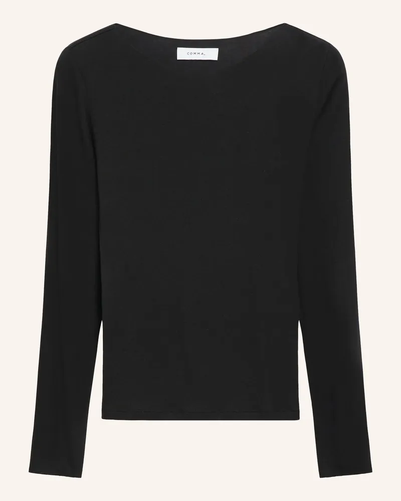 COMMA Longsleeve schwarz Schwarz