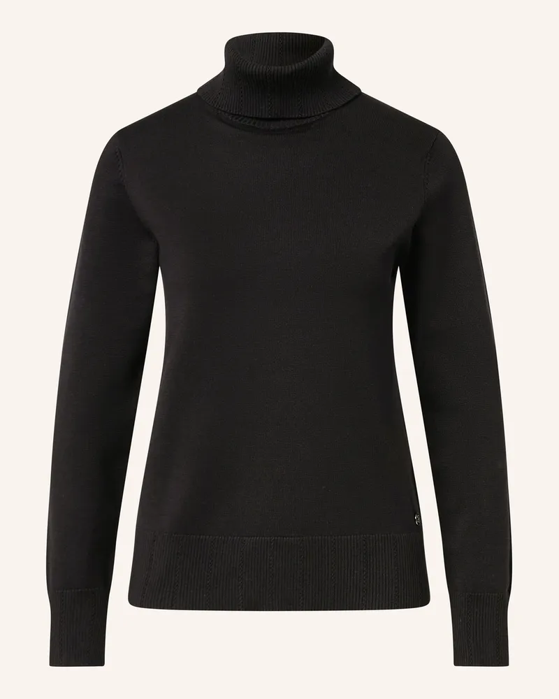 S.Oliver Rollkragenpullover schwarz Schwarz