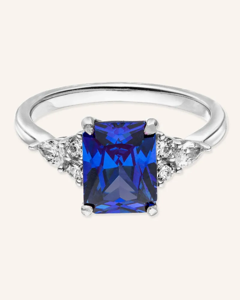VEYNOU Ring Ava Aus 14 Karat Weißgold Und 2,0ct. Saphir Und Diamanten silber Weissgold