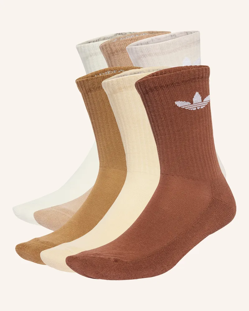 adidas 6er-Pack Socken TREFOIL CUSHION CREW Braun