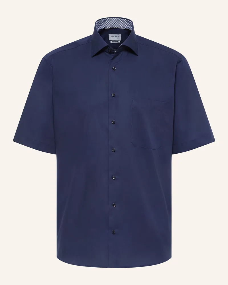 Eterna Kurzarm-Hemd Comfort Fit Dunkelblau