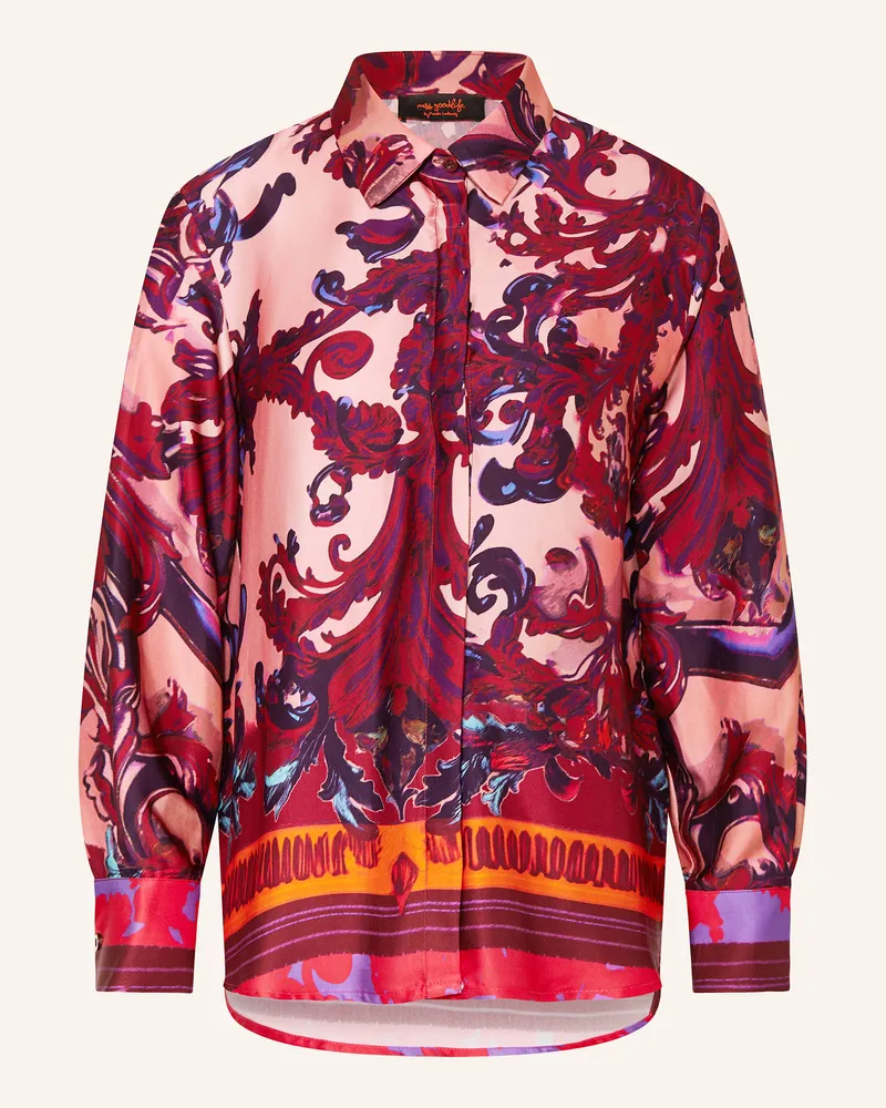 Miss Goodlife Hemdbluse aus Satin Hellrosa