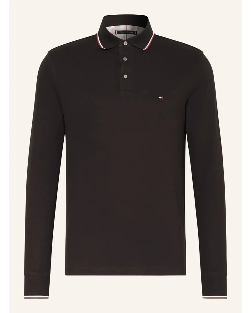 Tommy Hilfiger Piqué-Poloshirt 1985 Slim Fit Schwarz