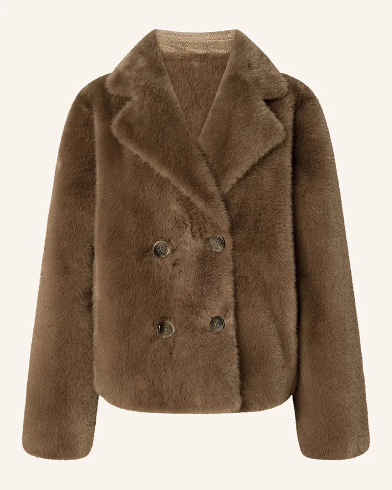 JOOP! Kunstpelz-Jacke ORSINA zum Wenden Braun
