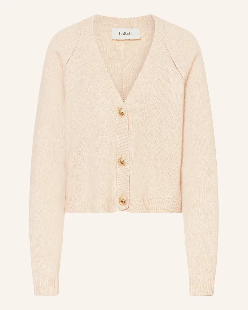 ba&sh Strickjacke Cellya Aus Cashmere beige Hellbraun