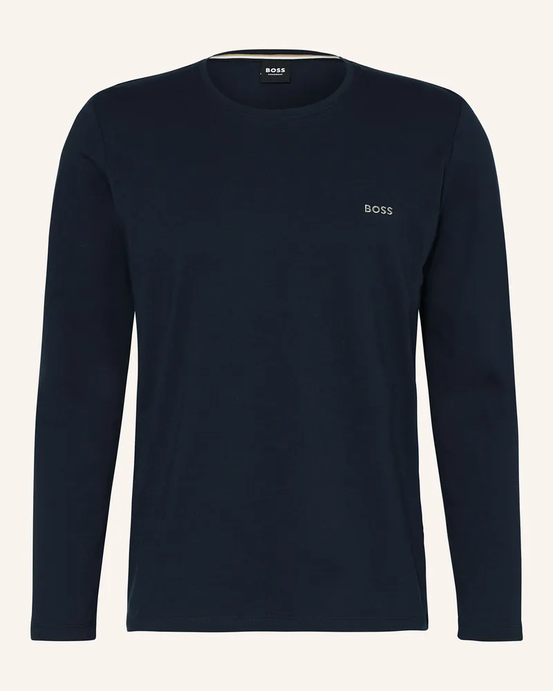 HUGO BOSS Schlafshirt blau Dunkelblau