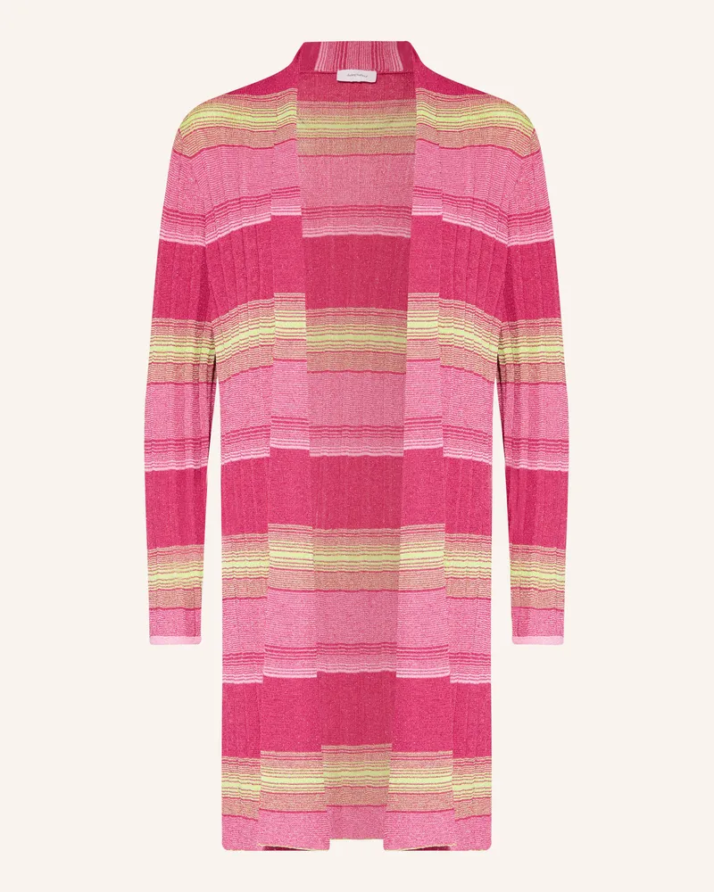 Darling Harbour Strickhülle mit Plissees und Glitzergarn Pink