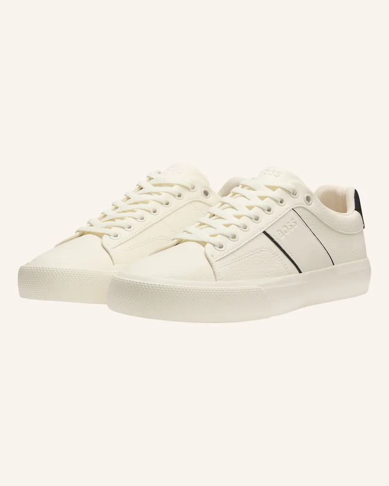 HUGO BOSS Sneaker Aiden_Tenn_Grltp beige Weiss