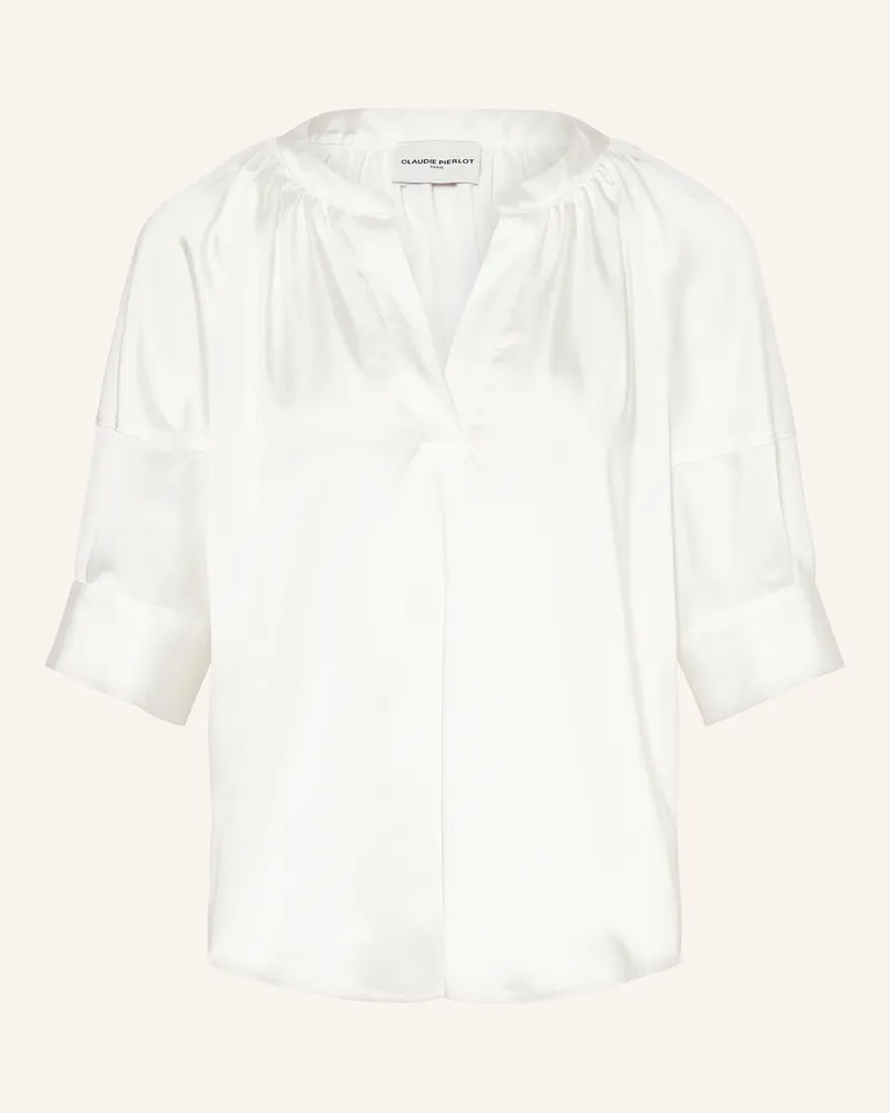 Claudie Pierlot Blusenshirt aus Satin Weiss