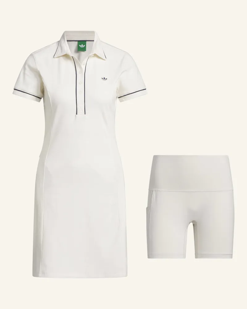 adidas Piqué-Polokleid Originals weiss Weiss