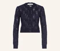 Strickjanker Mit Mohair blau