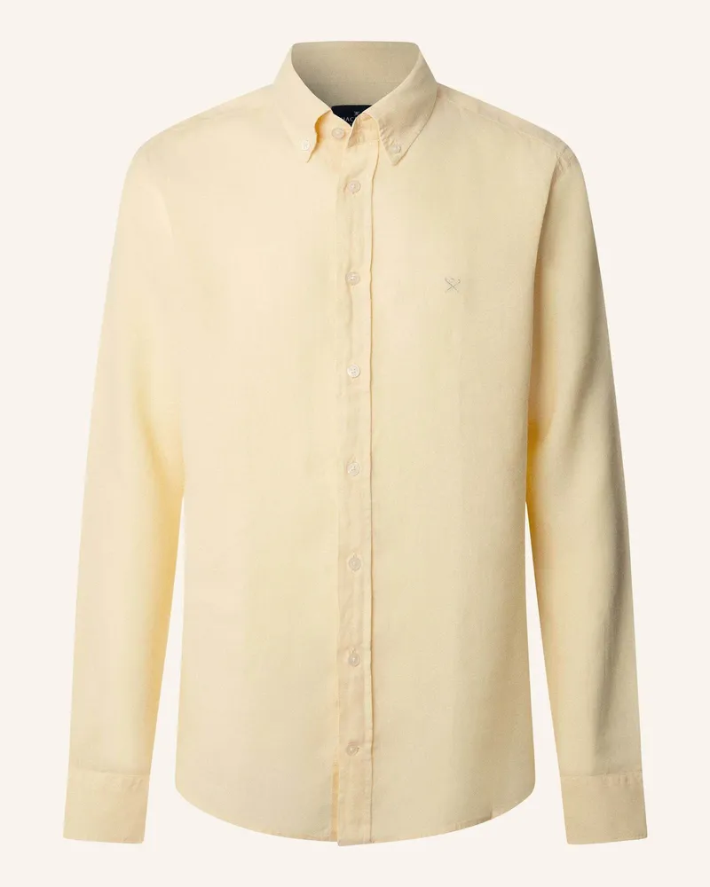 Hackett Freizeithemd Ess Gmd Linen Brpt gelb Gelb