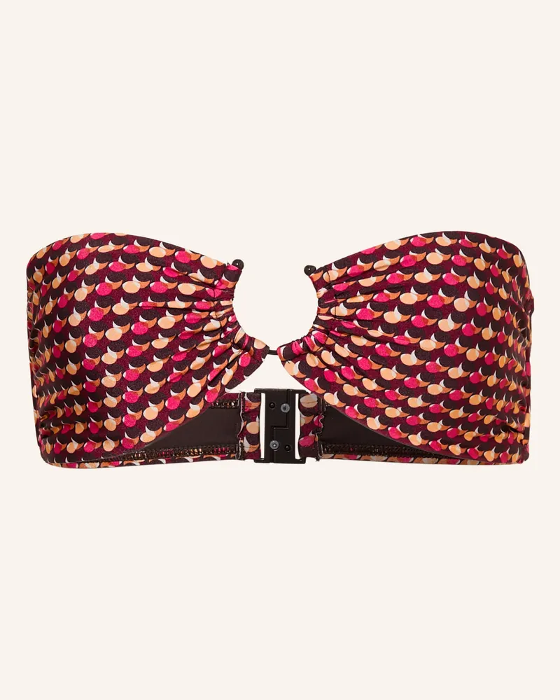 JETS Australia Bandeau-Bikini-Top Coco Geo rot Dunkelrot