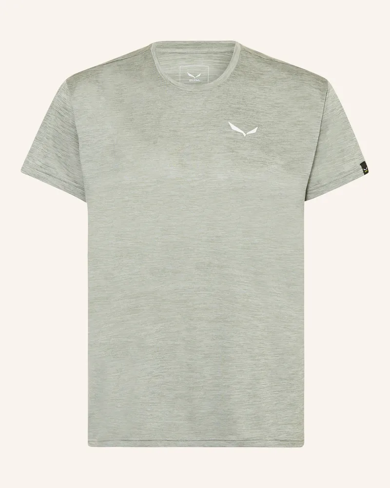 Salewa T-Shirt PUEZ MELANGE DRY'TON Grün